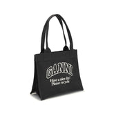 Black Cotton Shoulder Bag